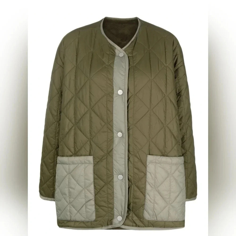 UGG Olive Amelea Reversible Quilt Oversized Jacket Long Sleeves Size M Women's - Picture 9 of 16